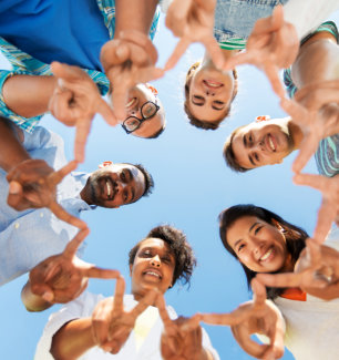 group of people smiling