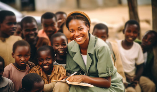 woman smiling