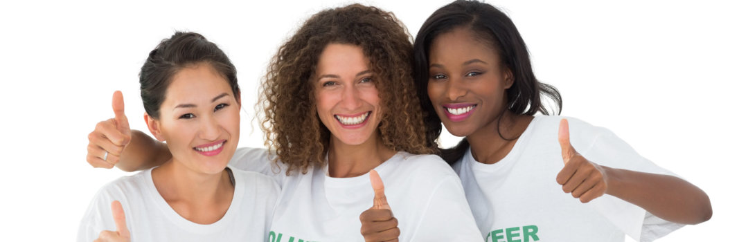 volunteers smiling