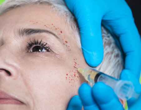 PRP Face Cosmetics Injecting