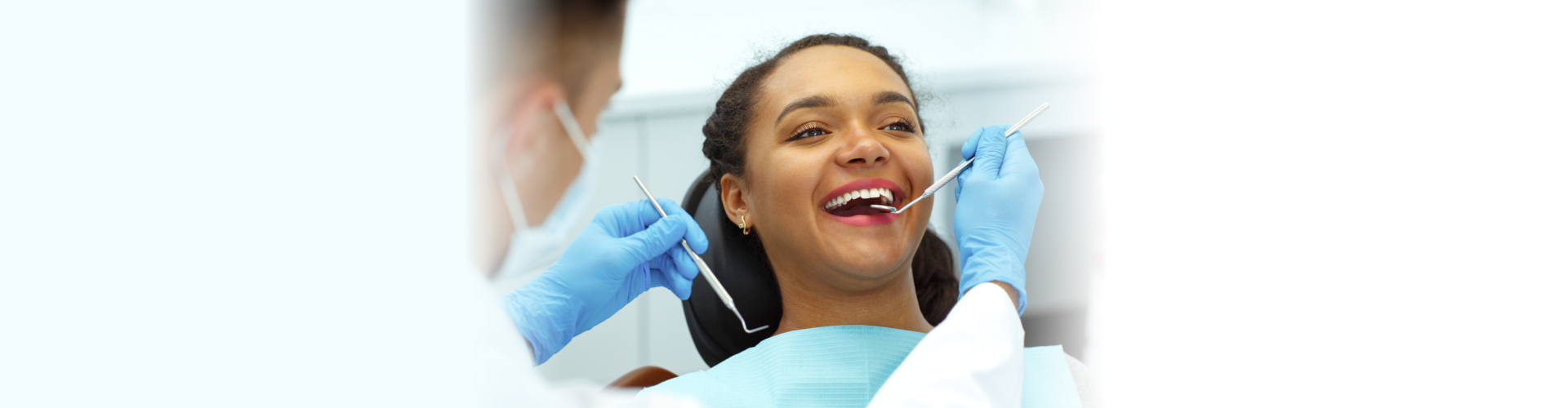 a girl's teeth were examined by the dentist