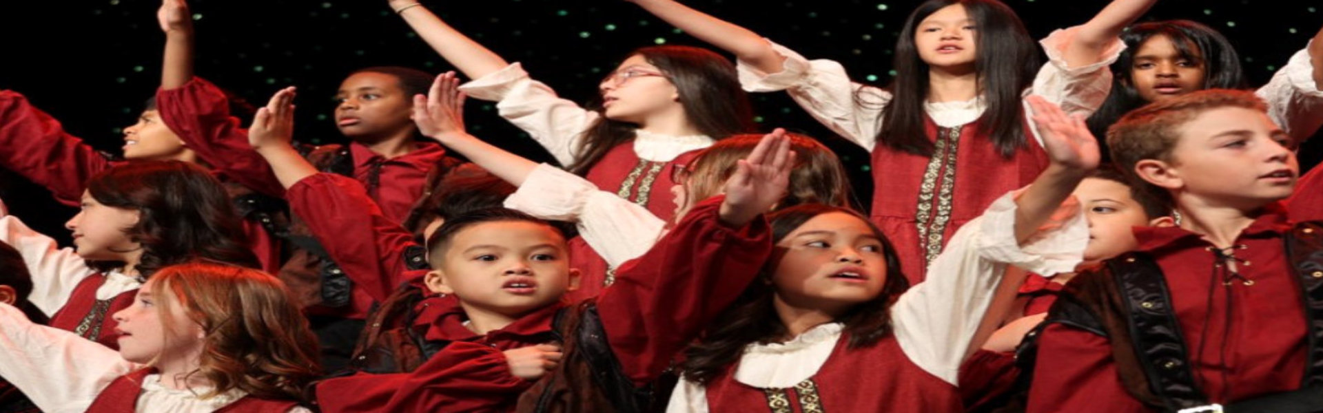 group of kids dancing