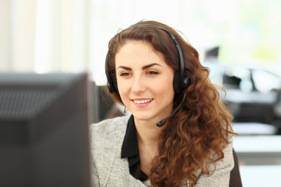 woman on call