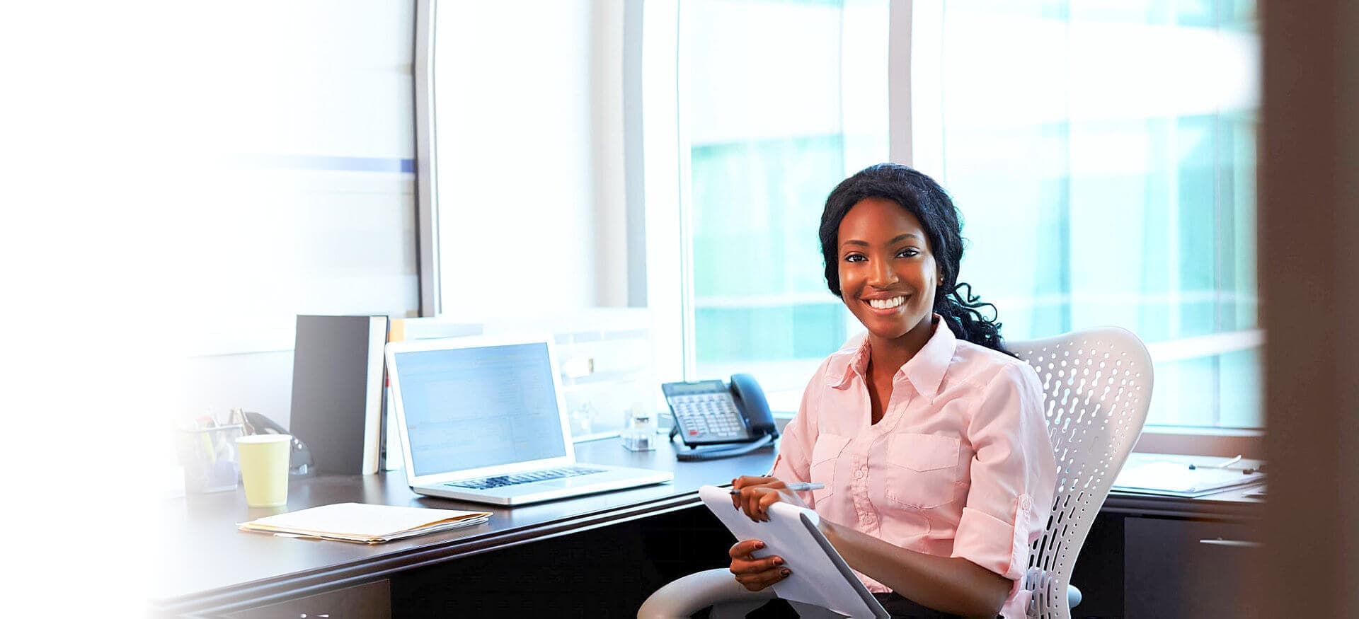 adult woman smiling