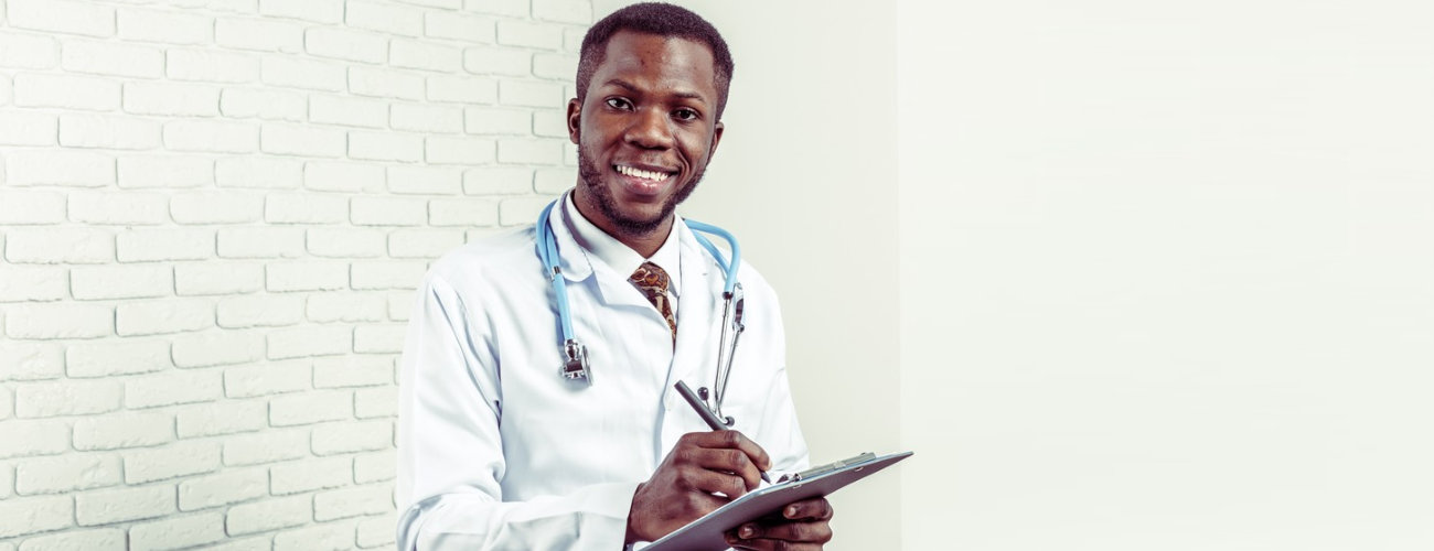 medical professional smiling