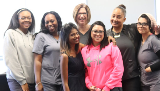 Group of people smiling