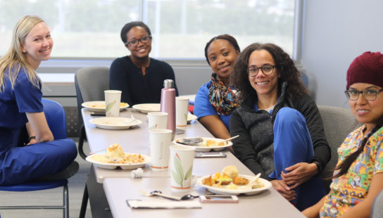 Group of people smiling