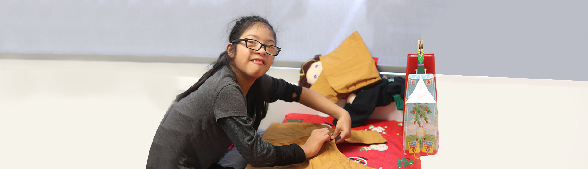 cute little girl with eyeglass smiling